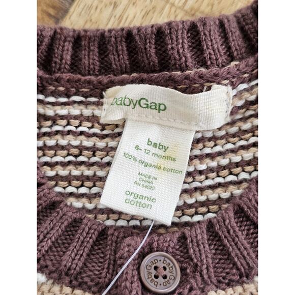 Baby Gap Organic Cotton Sweater Vest & Cardigan Size 6-12 Months - Picture 7 of 7